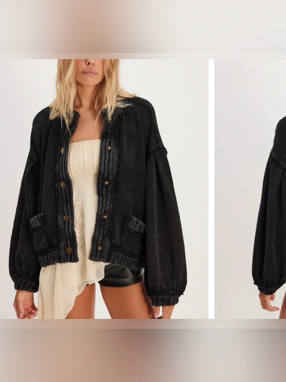 NWOT Free People We The Free Cute In This Cardi - black - XS